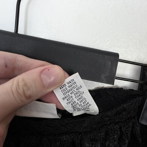 Vintage Express Black Lacey Sheer Gothic 90s Witchy Costume Maxi Skirt Size L - Picture 5 of 7